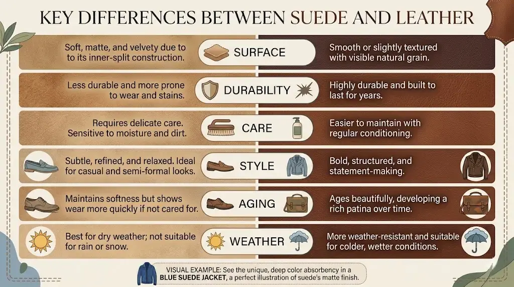 Key Differences Between Suede and Leather