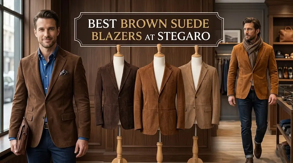 Best Brown Suede Blazers at Stegaro