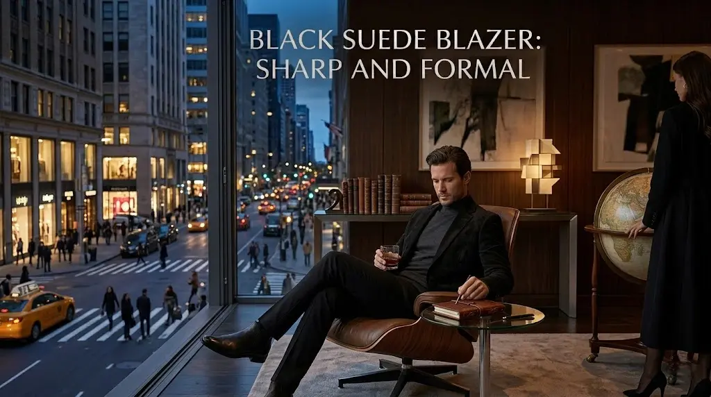 Black Suede Blazer: Sharp and Formal