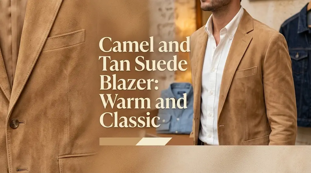 Camel and Tan Suede Blazer: Warm and Classic