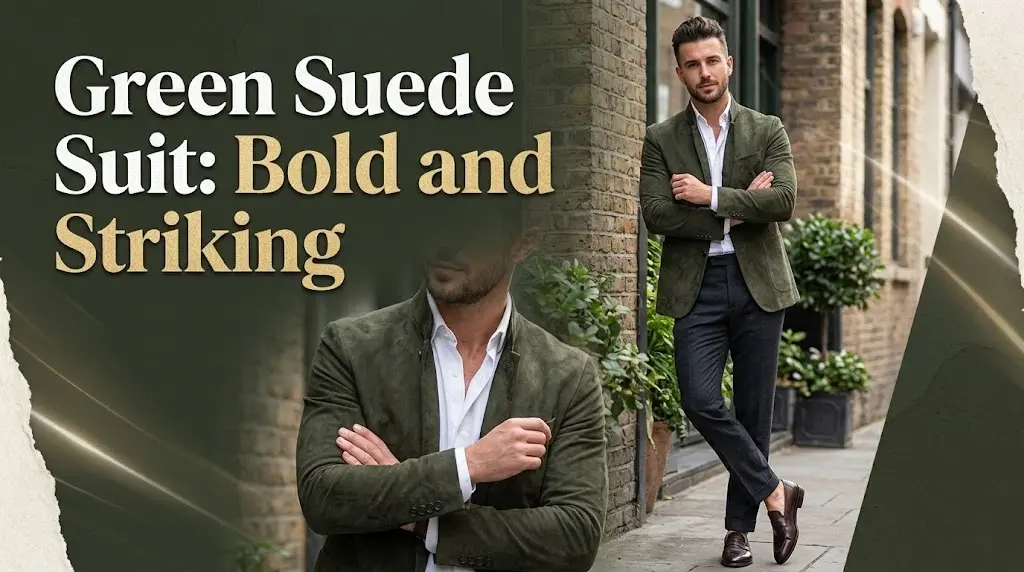 Green Suede Suit: Bold and Striking