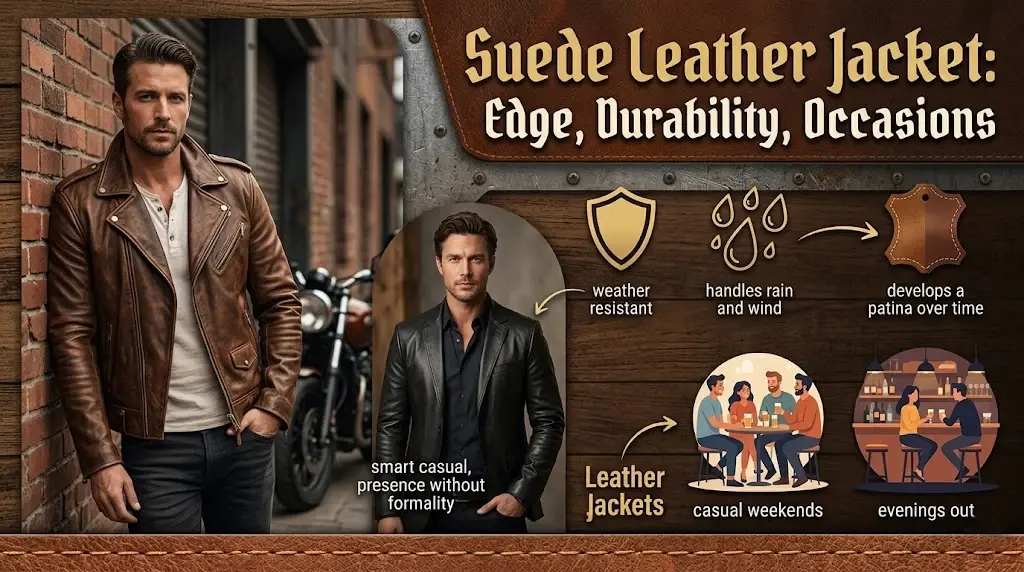 Leather Jacket: Edge, Durability, Occasions