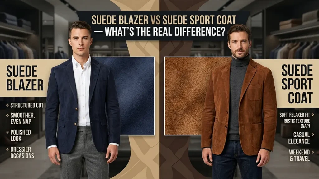 Suede Blazer vs Suede Sport Coat — What's the Real Difference?