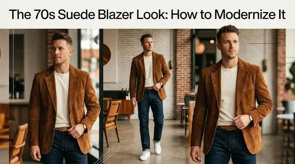 The 70s Suede Blazer Look: How to Modernize It