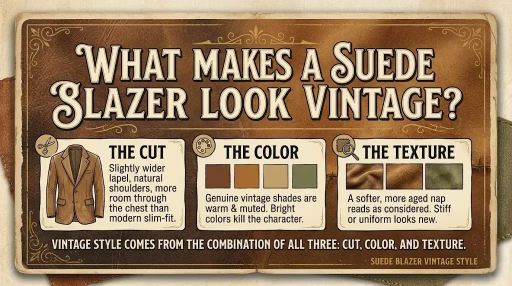 What Makes a Suede Blazer Look Vintage?