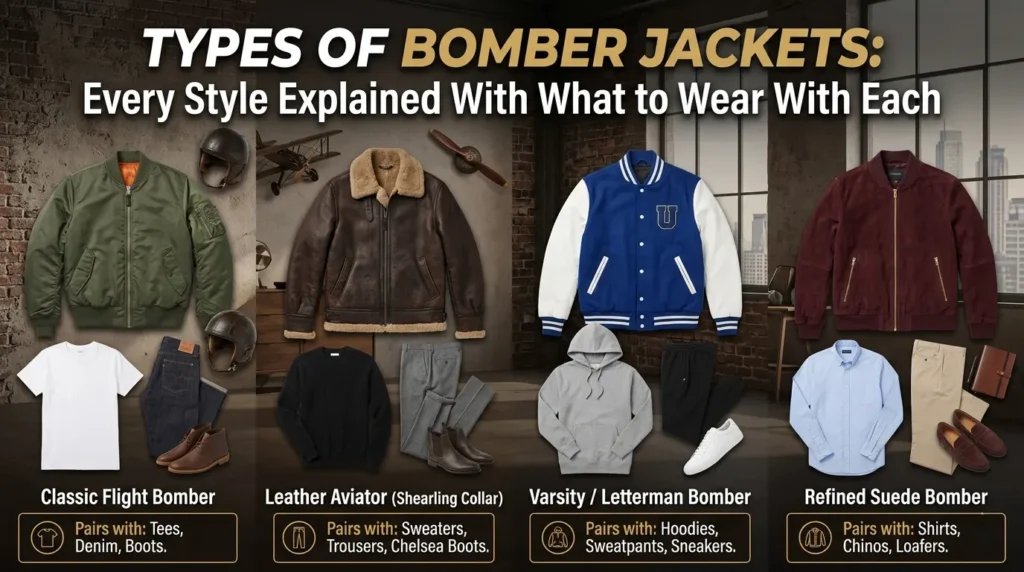 Types of Bomber Jackets: Every Style Explained With What to Wear With Each